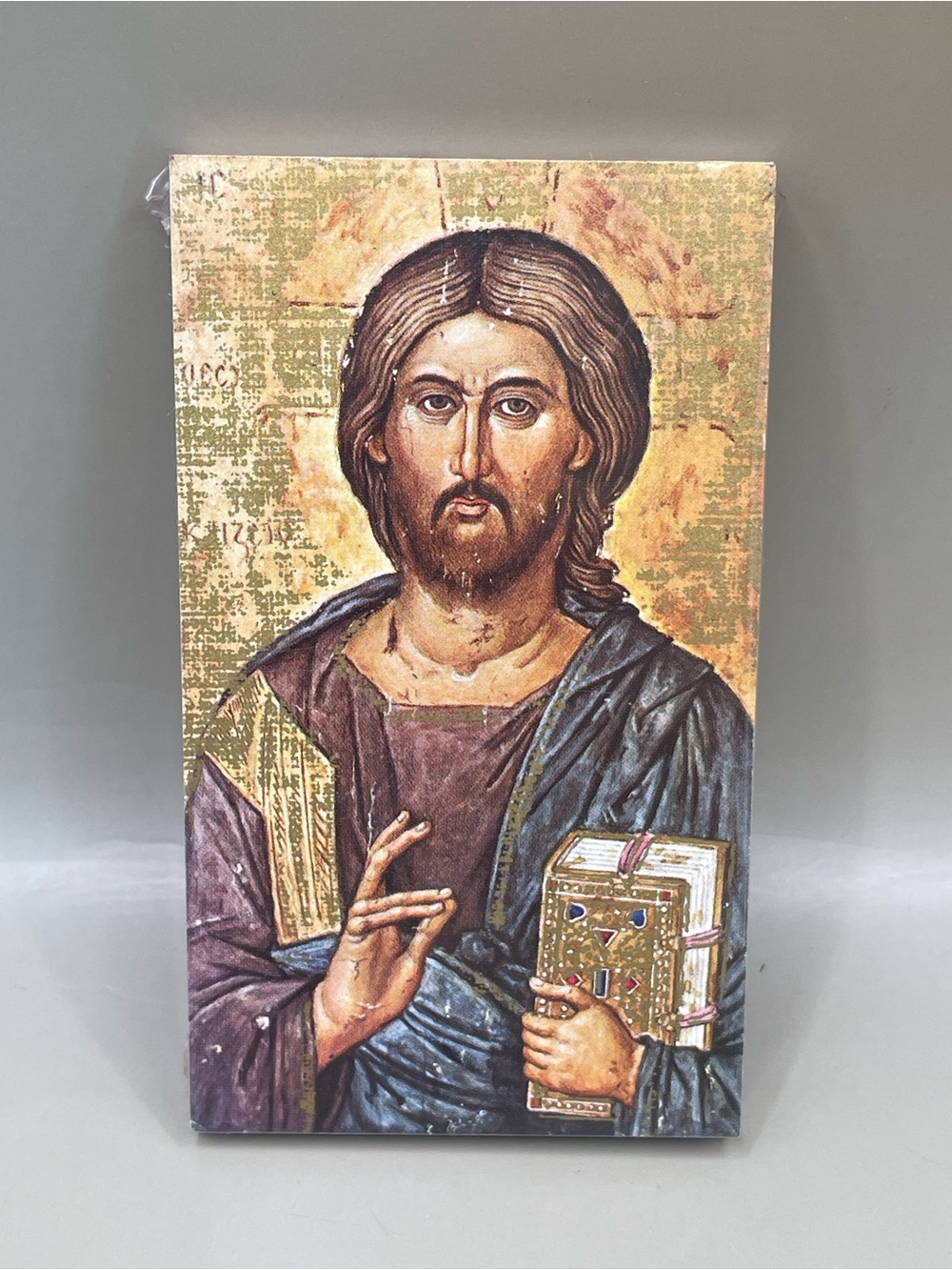 Christ Pantocrator Painting Miniature Reproduction Florentine Style Italy 4.25”